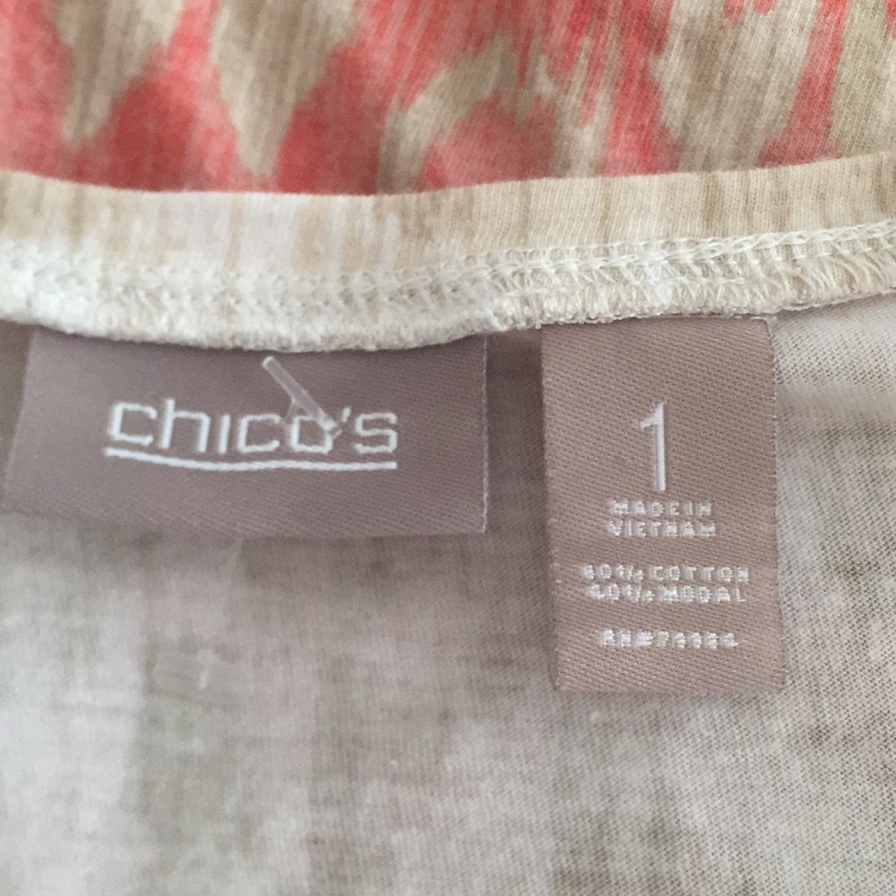 Chico’s pattern cotton top - Picture 5 of 7